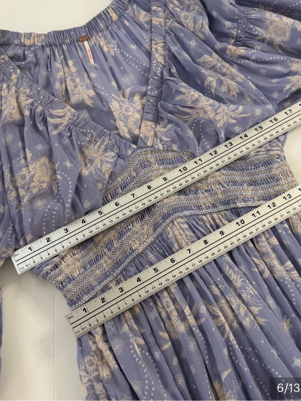 Free People Lavender Floral Wrap Maxi Dress - Picture 6 of 12